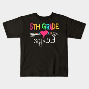 5th Grade Squad Fifth Teacher Student Team Back To School Kids T-Shirt